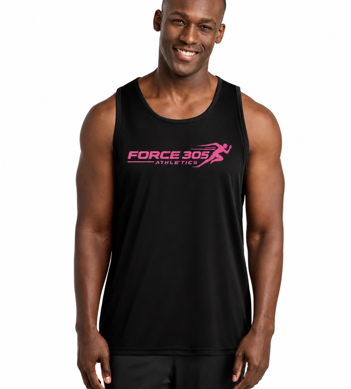 Men's Tank Top with Pink Letters