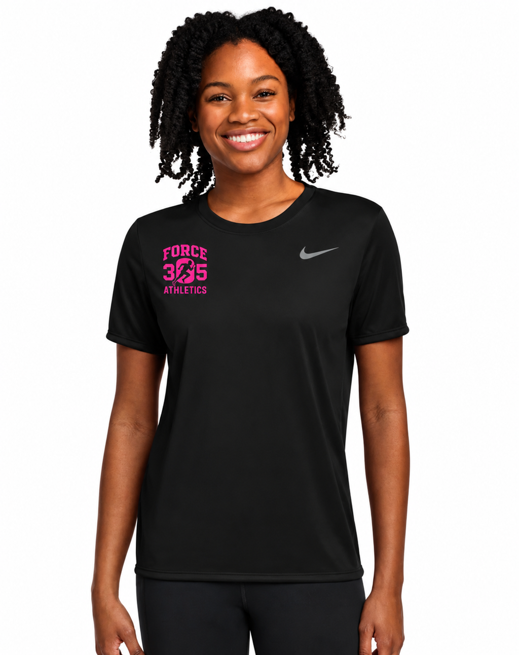 Nike Women's Short Sleeve T-Shirt with Pink Letters
