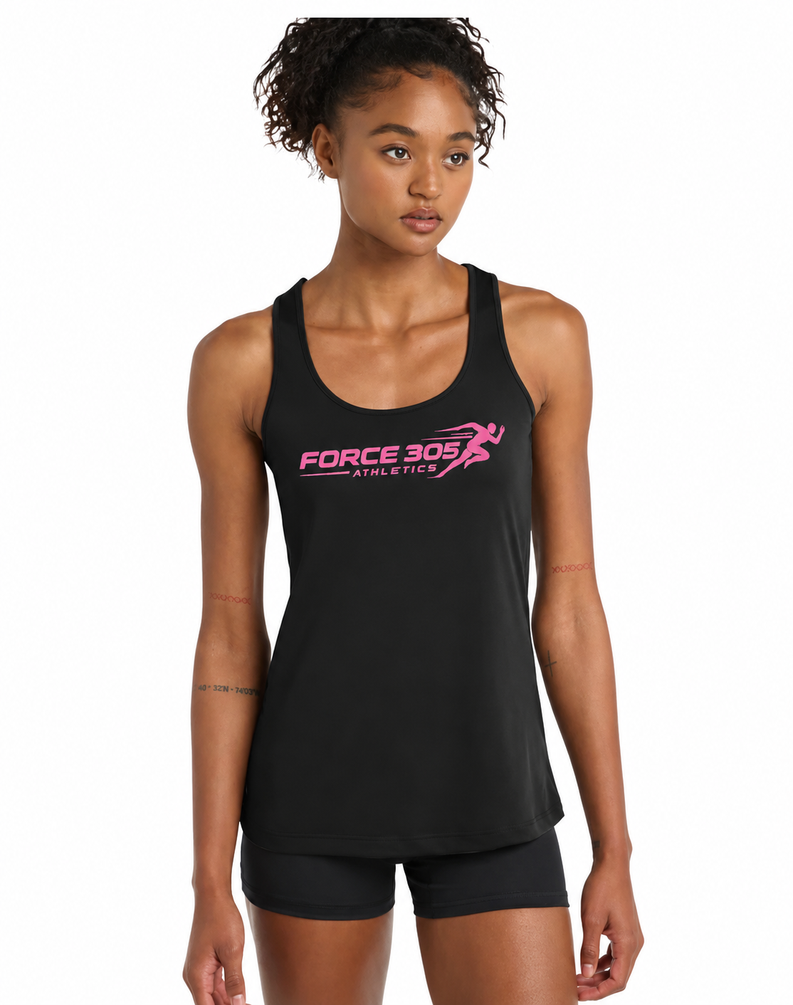 Women's Tank Top with Pink Letters