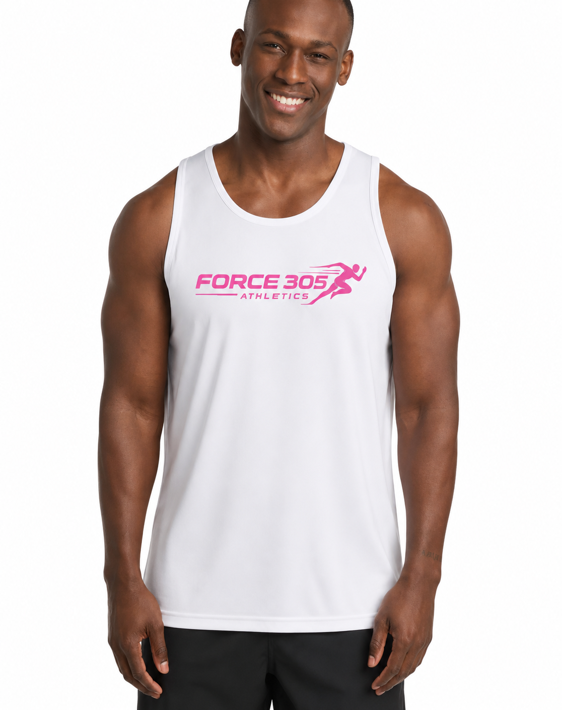 Men's Tank Top with Pink Letters