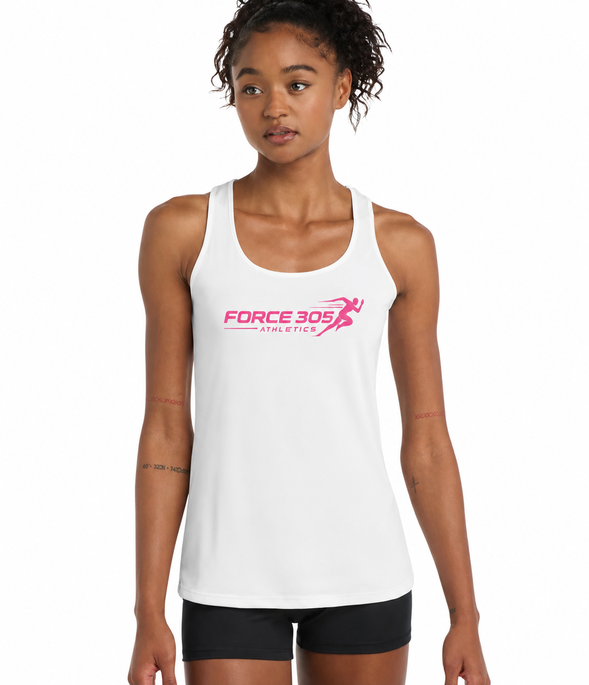 Women's Tank Top with Pink Letters